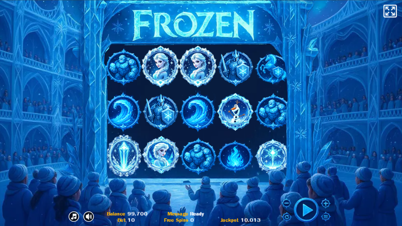 Slot Frozen Game Screen